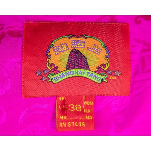 Shanghai Tang Men's Casual Shirt Jacket Coat Size 38 Blue Velvet Four Button EUC - Picture 10 of 14